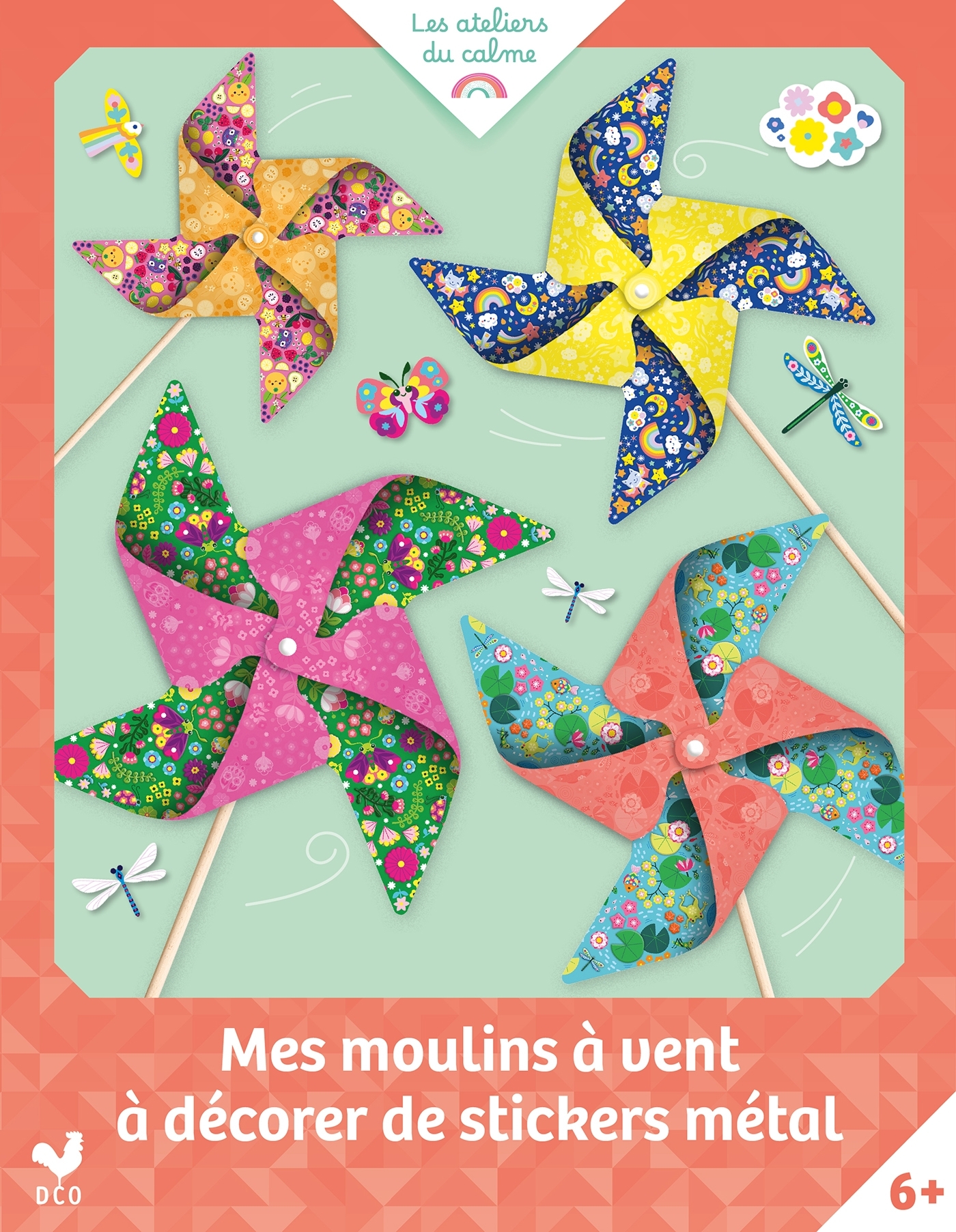 Mes moulins à vent à décorer de stickers métal - Pochette avec accessoires - ROHRBACH SOPHIE - DEUX COQS D OR