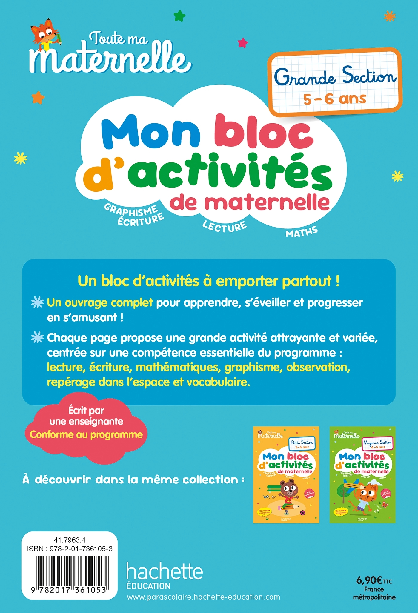 Toute ma maternelle - Mon bloc d'activités de maternelle - Grande Section (nouveaux programmes) - Caroline Marcel - HACHETTE EDUC