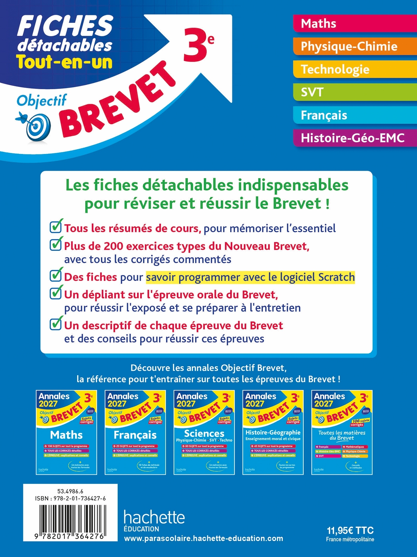Objectif Brevet - Fiches Tout-en-un 2027 - Nicolas Clamart, Sébastien Dessaint, Malorie Gorillot, Isabelle Lisle, Richard Basnier - HACHETTE EDUC