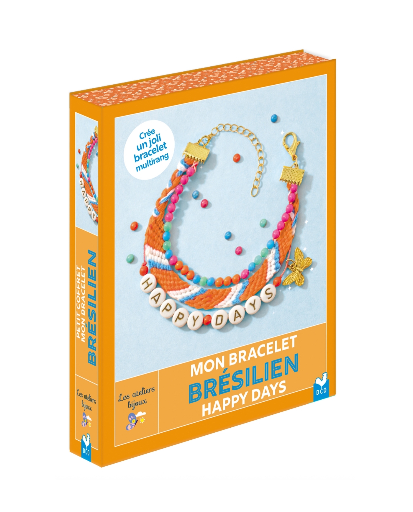 Mon bracelet brésilien Happy Days - coffret avec accessoires -  Pakrette Studio - DEUX COQS D OR