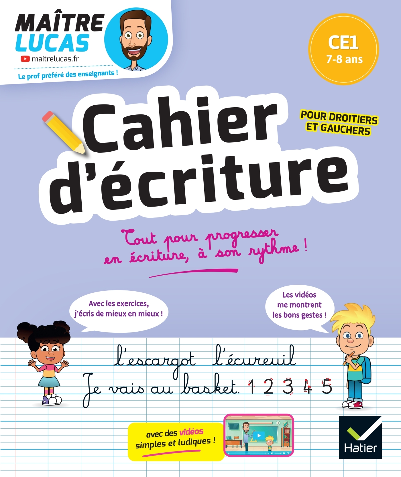 Cahier d'écriture Maître Lucas - CE1 - Maître Lucas - HATIER