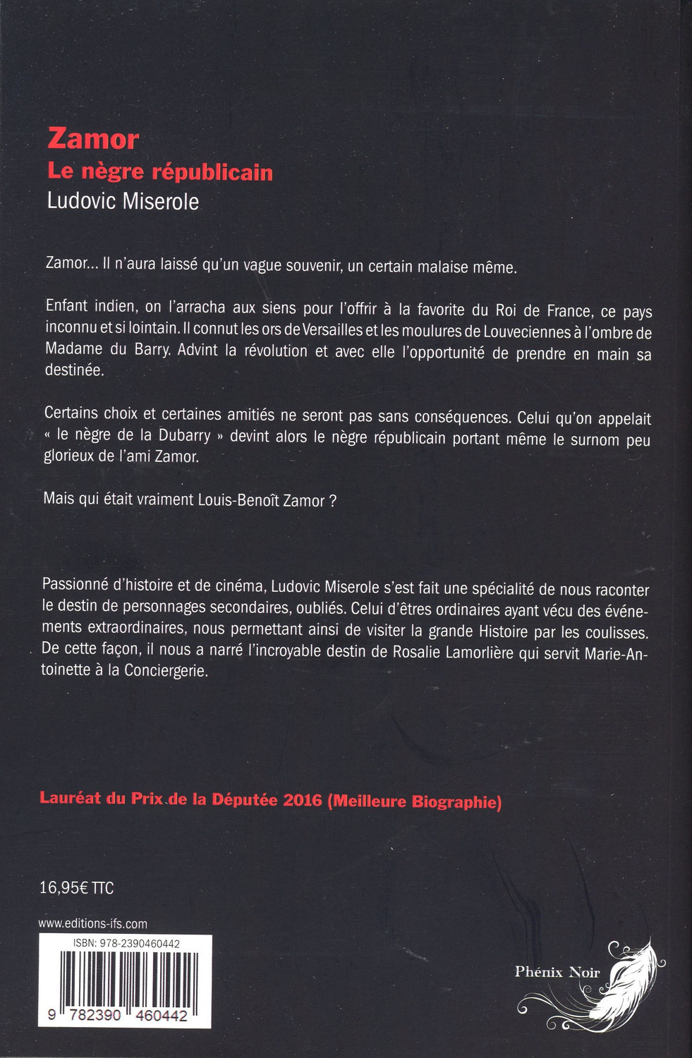 Zamor - Le nègre républicain - Ludovic Miserole - PHENIX NOIR