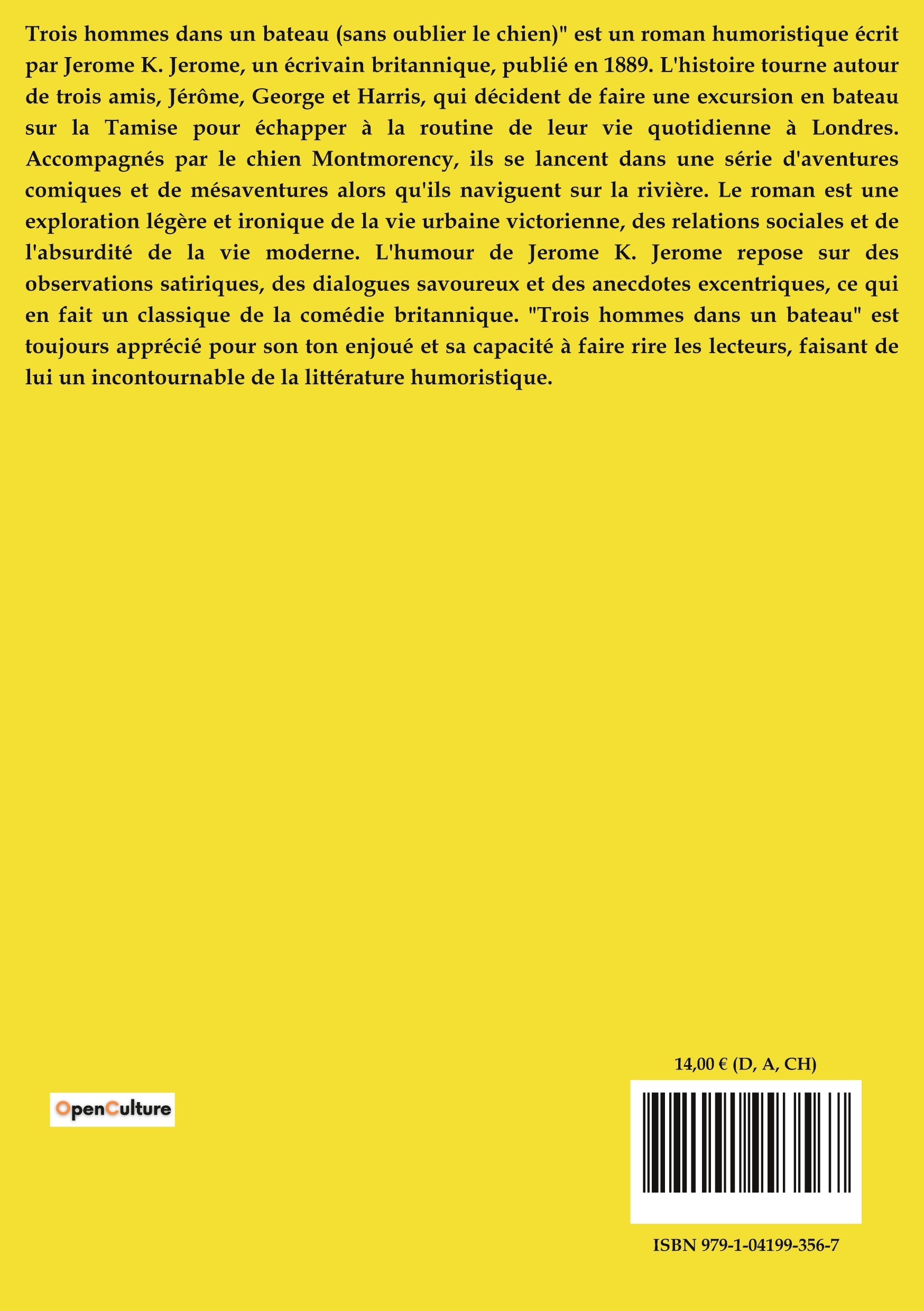 Trois hommes dans un bateau - Jerome K., Jerome K. Jerome - CULTUREA