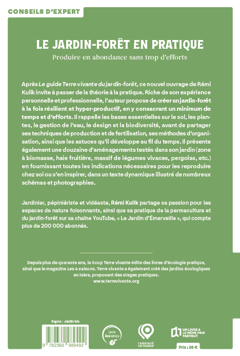 Le jardin forêt en pratique - Rémi Kulik - TERRE VIVANTE