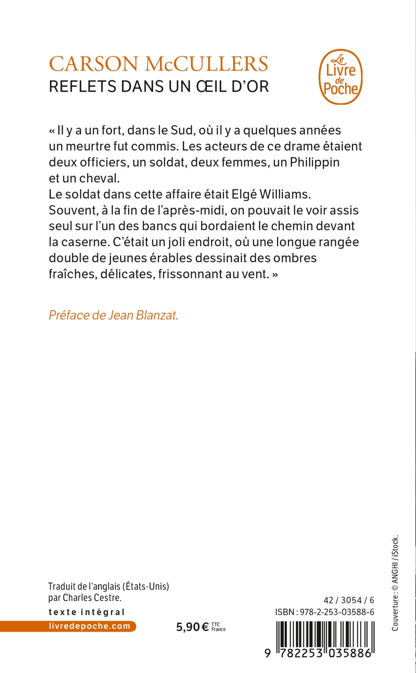 Reflets dans un oeil d'or - Carson McCullers - LGF