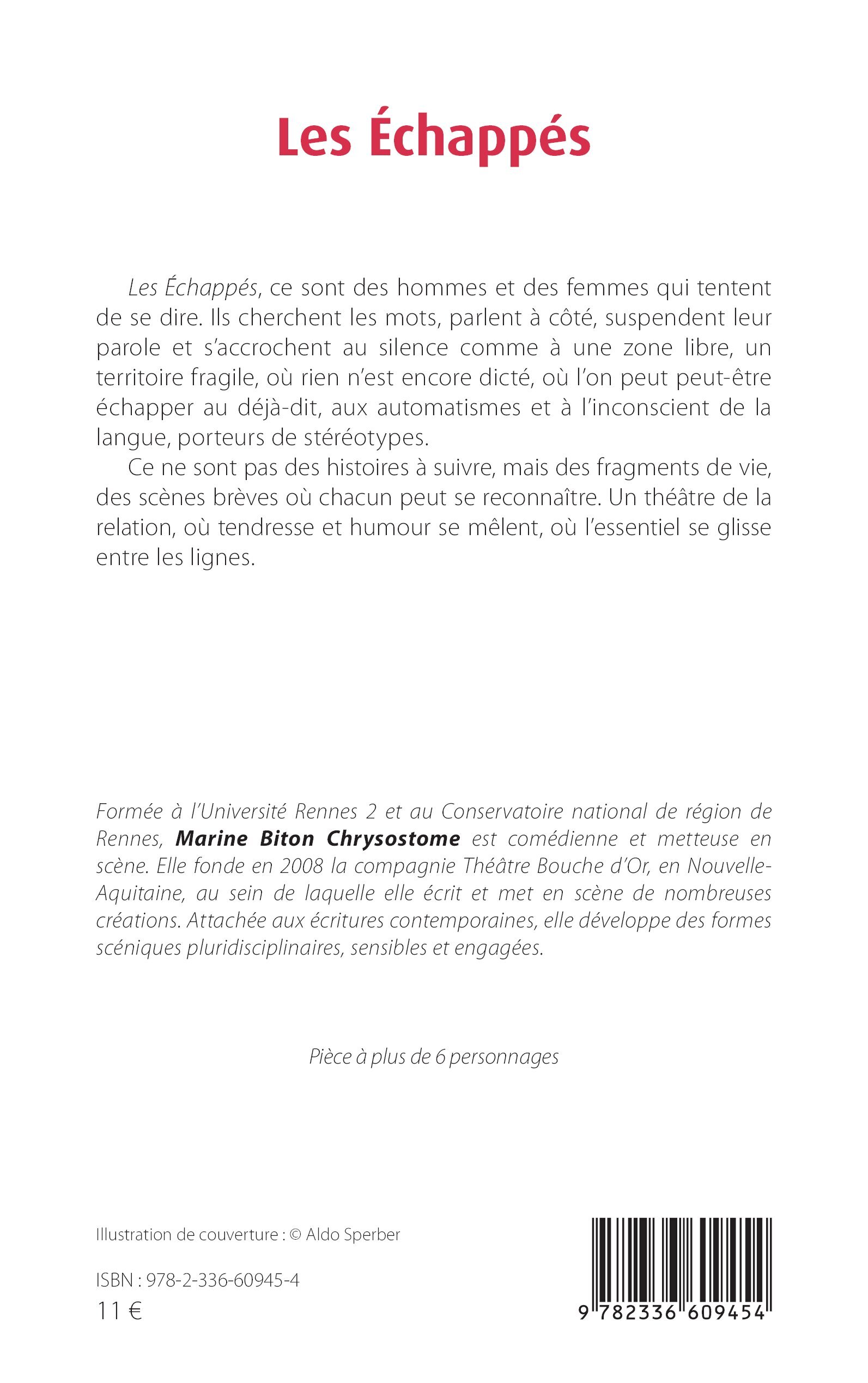 Les Échappés - Marine Biton Chrysostome, Philippe Jaenada - L'HARMATTAN