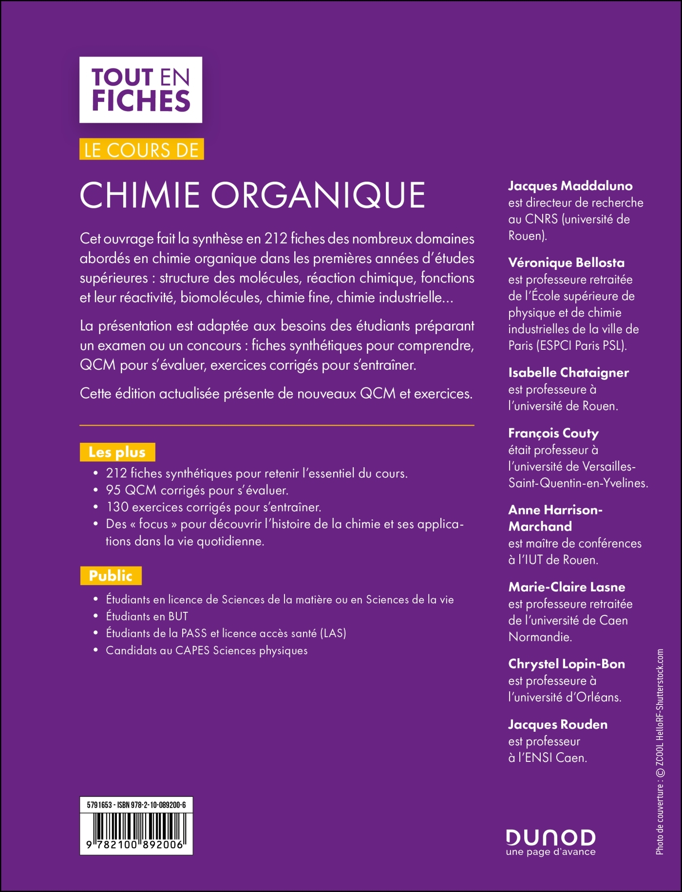 Le cours de chimie organique - 5e éd. - Jacques Maddaluno, Véronique Bellosta, Isabelle Chataigner, François Couty, Anne Harrison-Marchand, Marie-Claire Lasne, Chrystel Lopin-Bon, Jacques Rouden - DUNOD