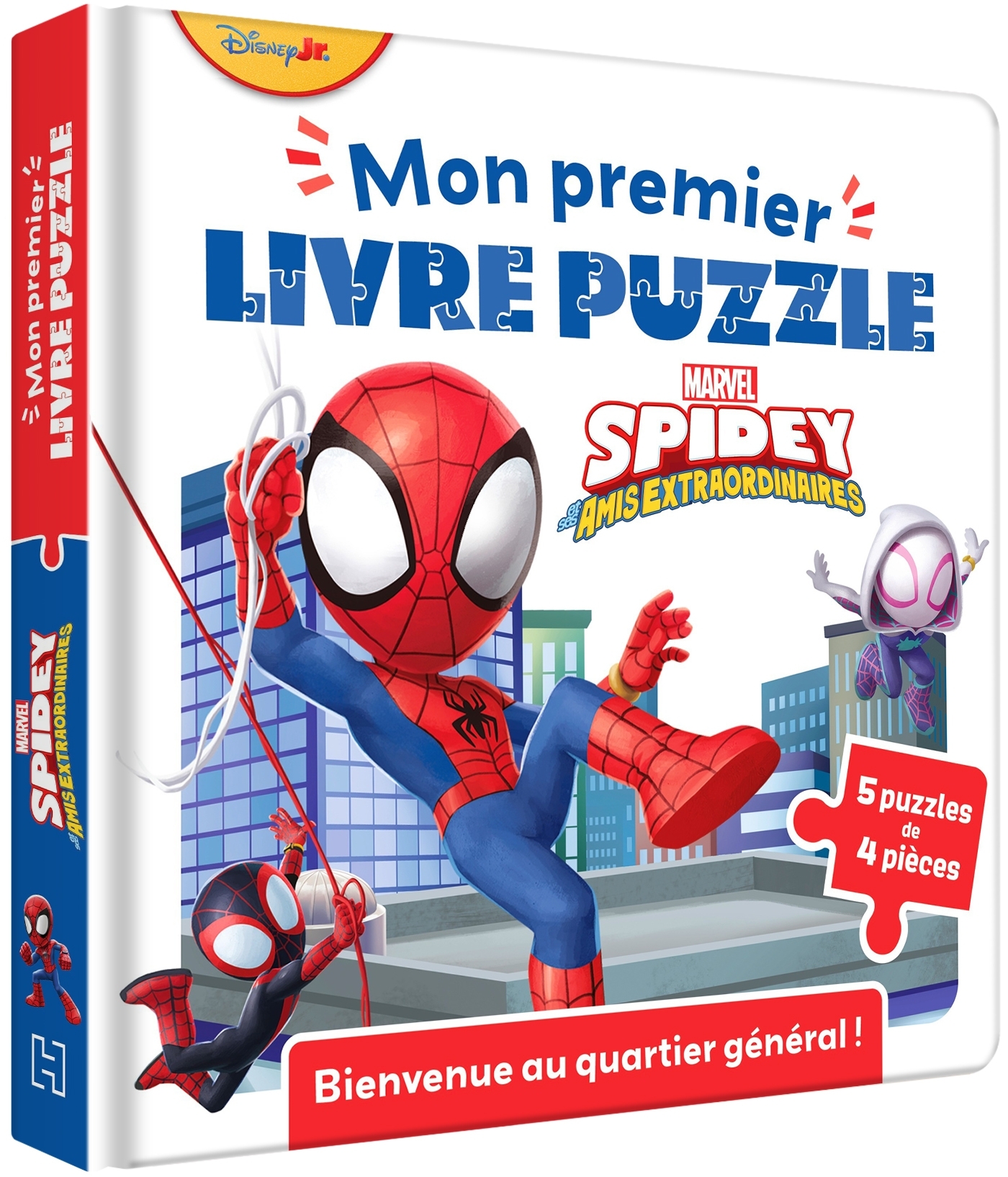 SPIDEY ET SES AMIS EXTRAORDINAIRES - Mon Premier Livre Puzzle - 4 pièces - Bienvenue au QG - MARVEL -  Disney - DISNEY HACHETTE