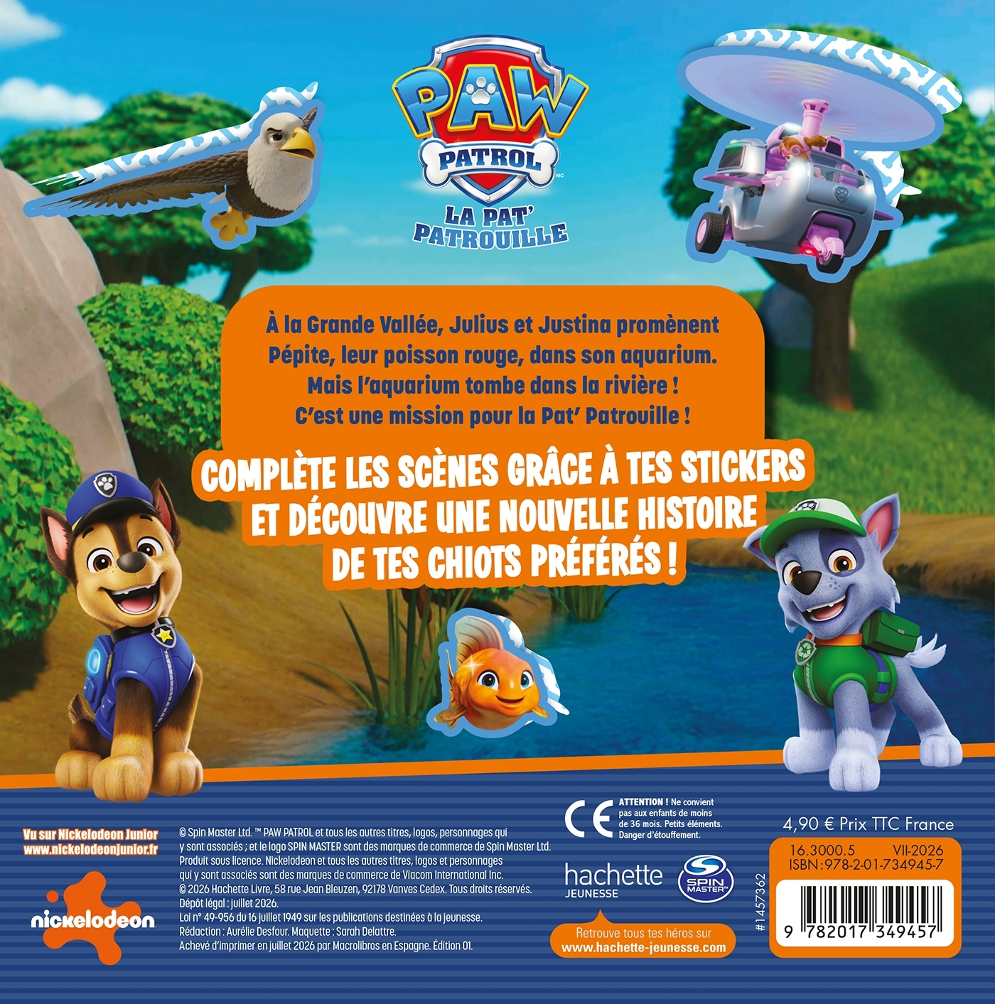La Pat' Patrouille - Aventure en stickers -   - HACHETTE JEUN.