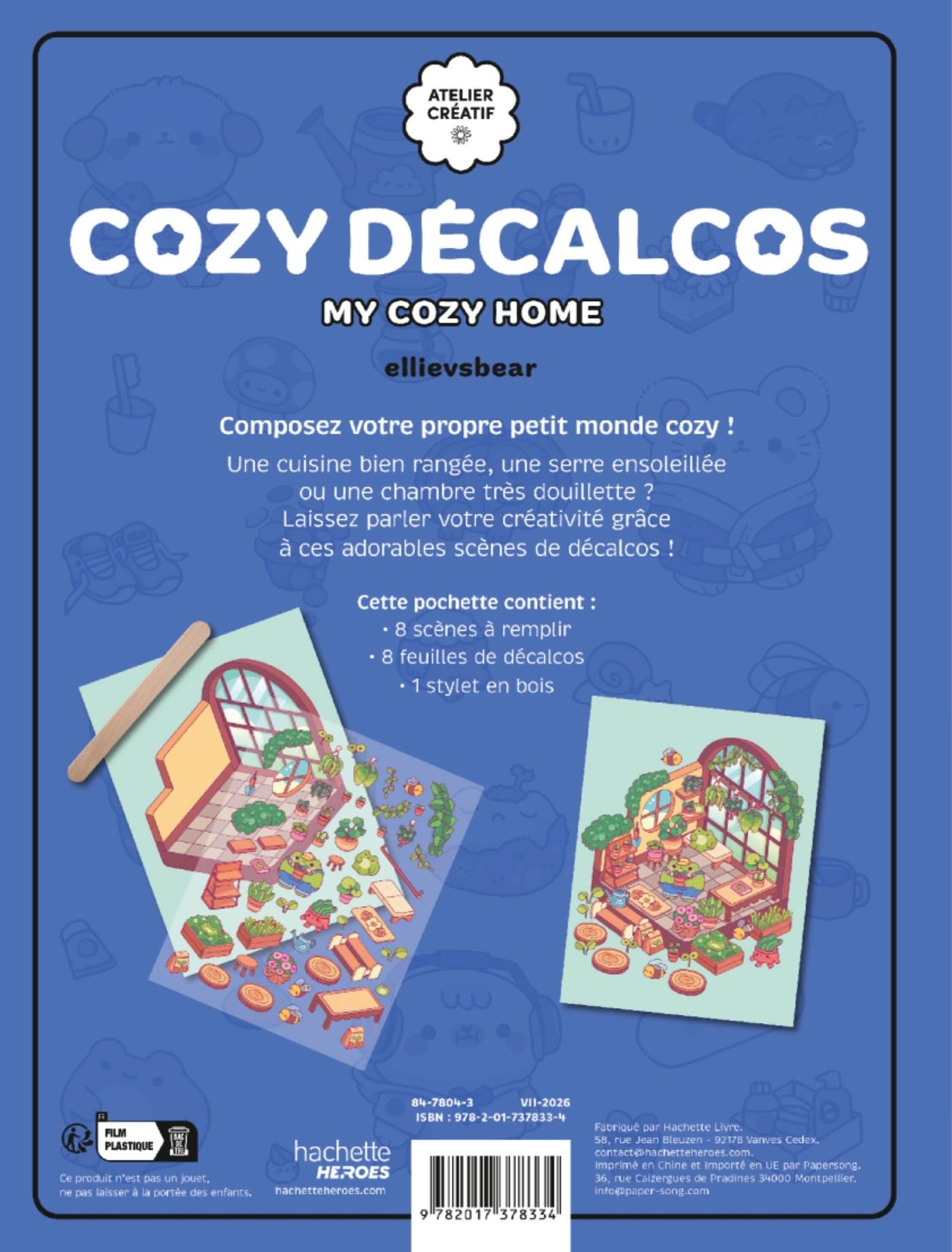 Cozy Décalcos - My cozy home - ELLIEVSBEAR - HACHETTE HEROES