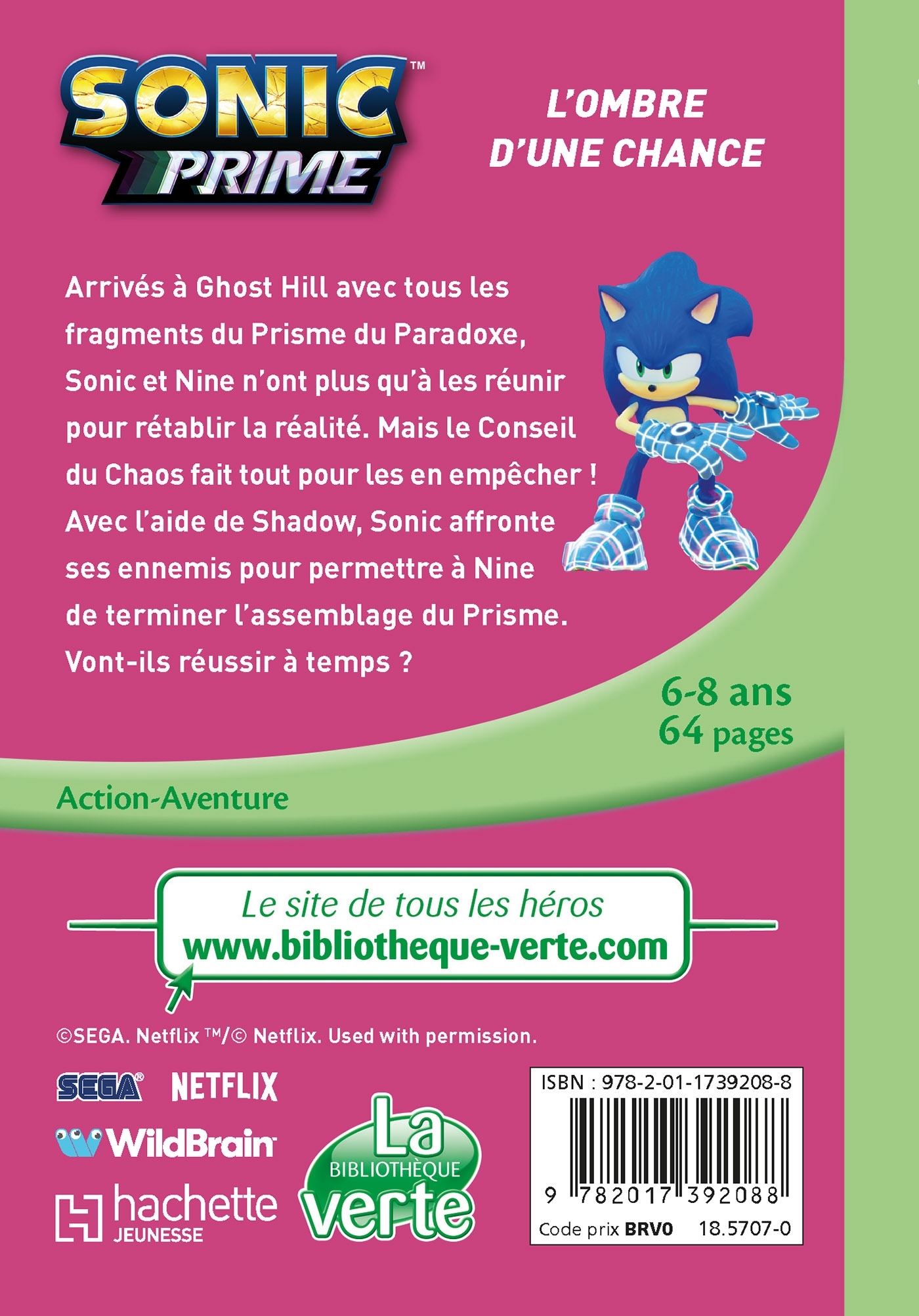 Sonic Prime, Tome 15 - L'ombre d'une chance -  SEGA - HACHETTE JEUN.