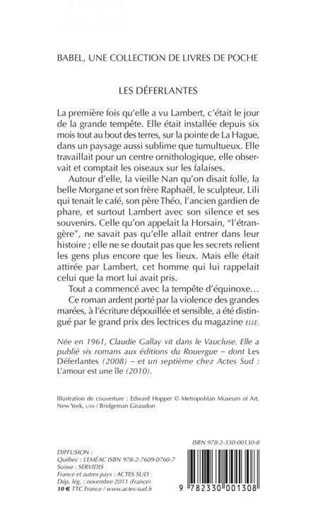 Les Déferlantes - Claudie Gallay - ACTES SUD
