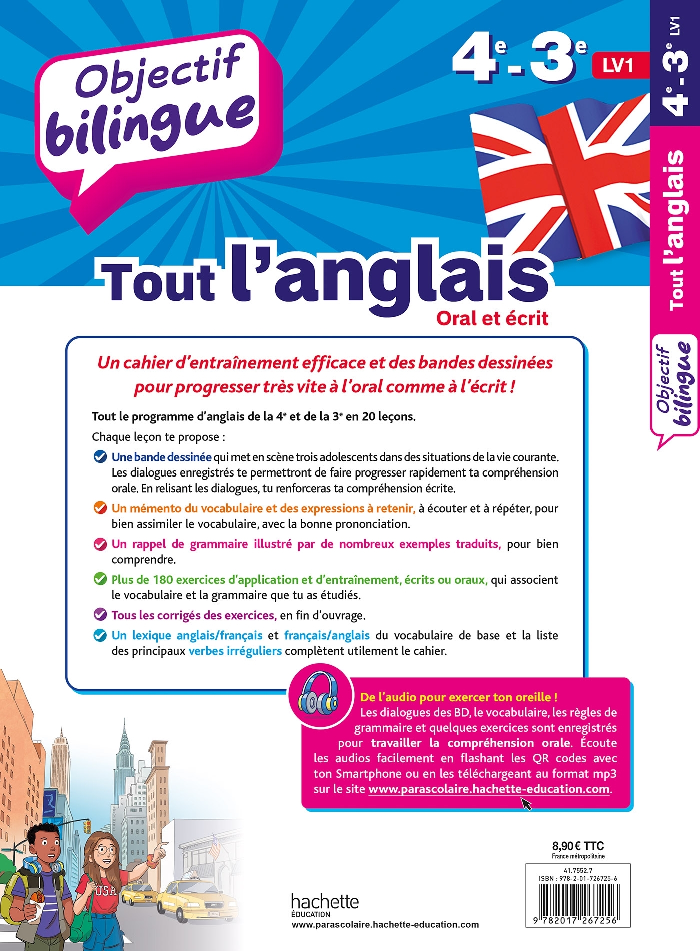 Objectif bilingue Tout l'anglais 4e et 3e - Daniel GUIMBERTEAU - HACHETTE EDUC