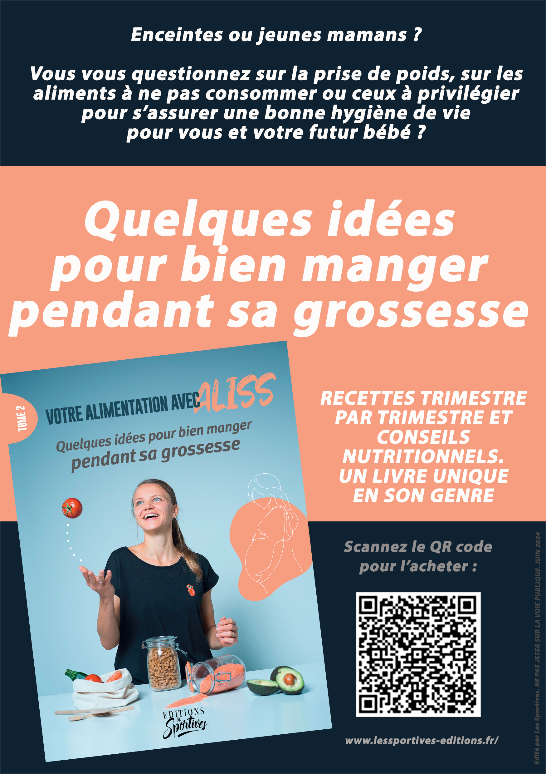 Votre alimentation avec Aliss "Bien manger pendant sa grossesse" -  LEVEQUE ALICE,  Aliss, ALice Leveque - LES SPORTIVES