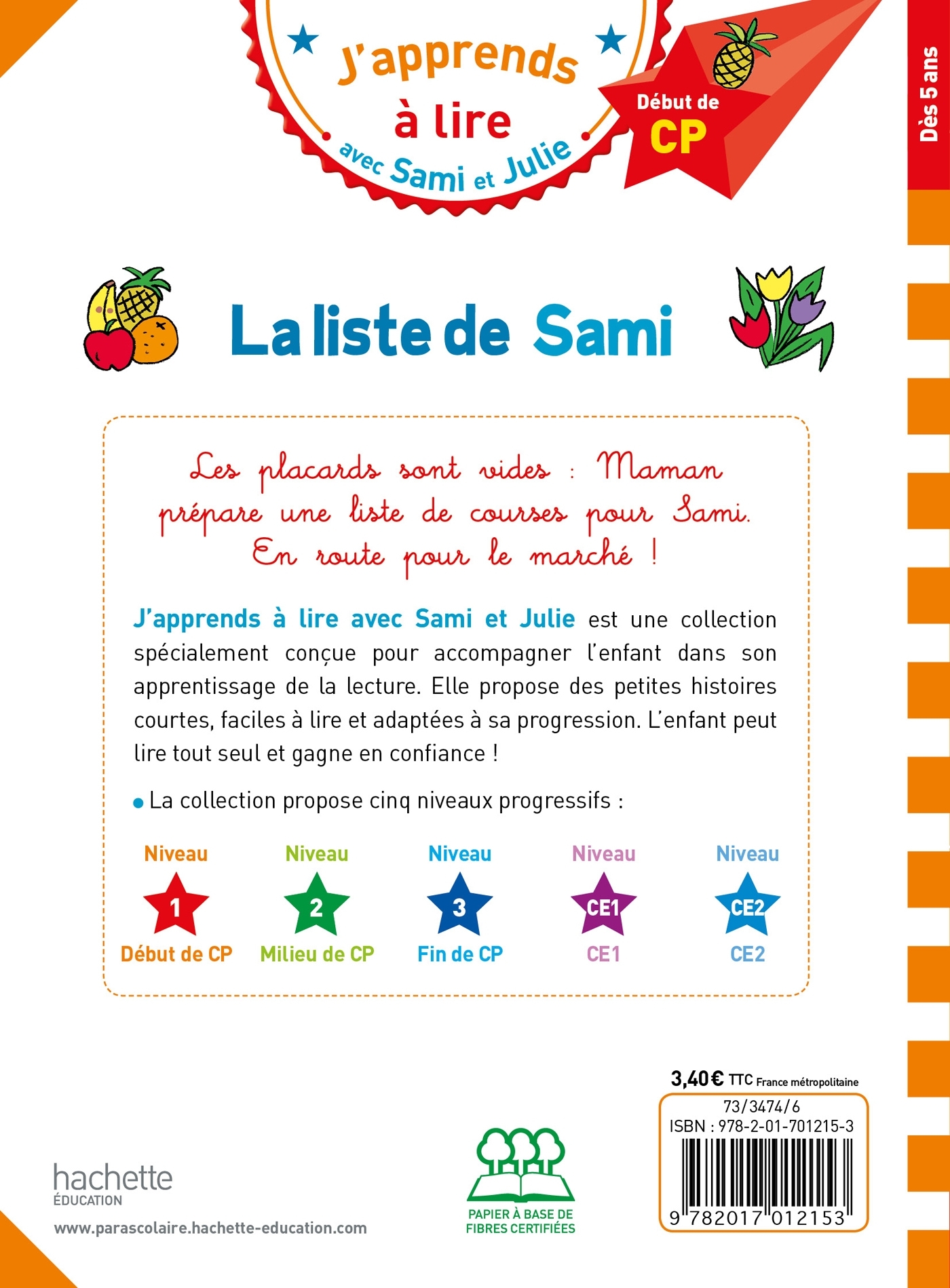 Sami et Julie CP Niveau 1 La liste de Sami - Laurence Lesbre - HACHETTE EDUC