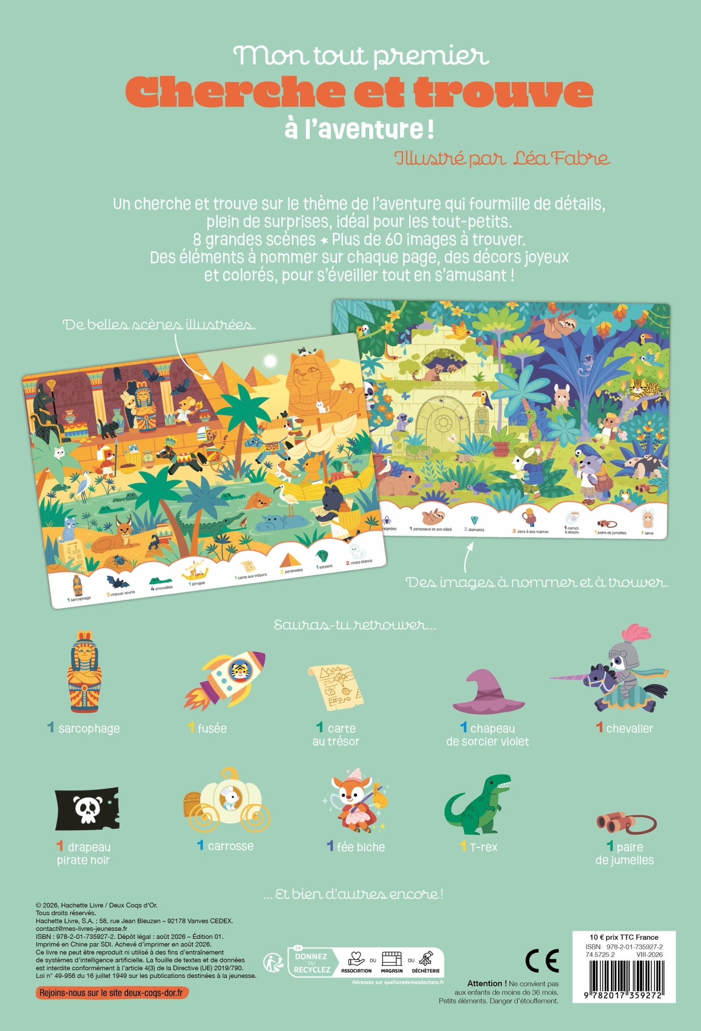 Mon tout premier cherche et trouve à l'aventure ! - FABRE LEA - DEUX COQS D OR