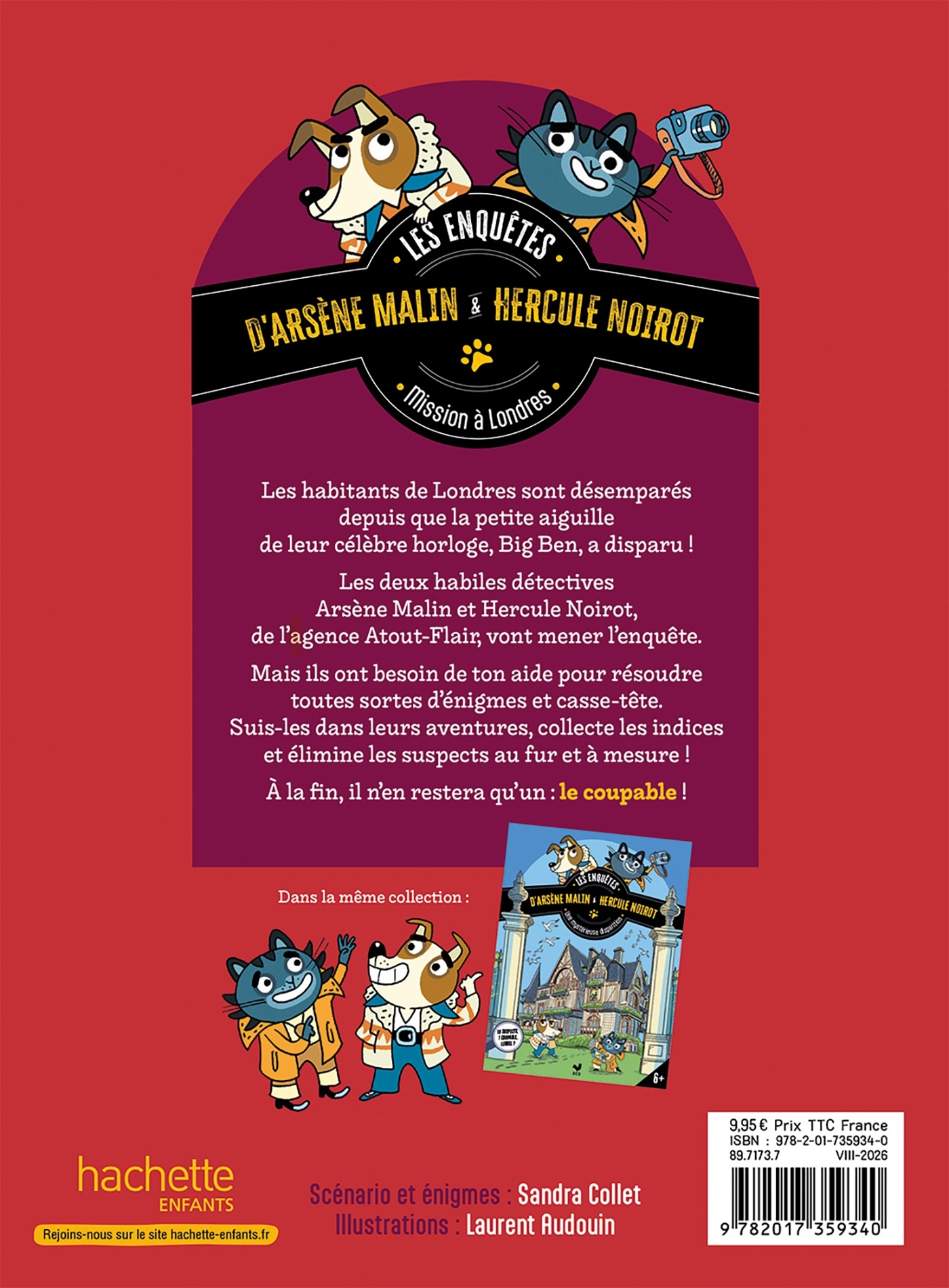 Arsène Malin et Hercule Noirot - Mission à Londres - Sandra Collet - HACHETTE ENFANT
