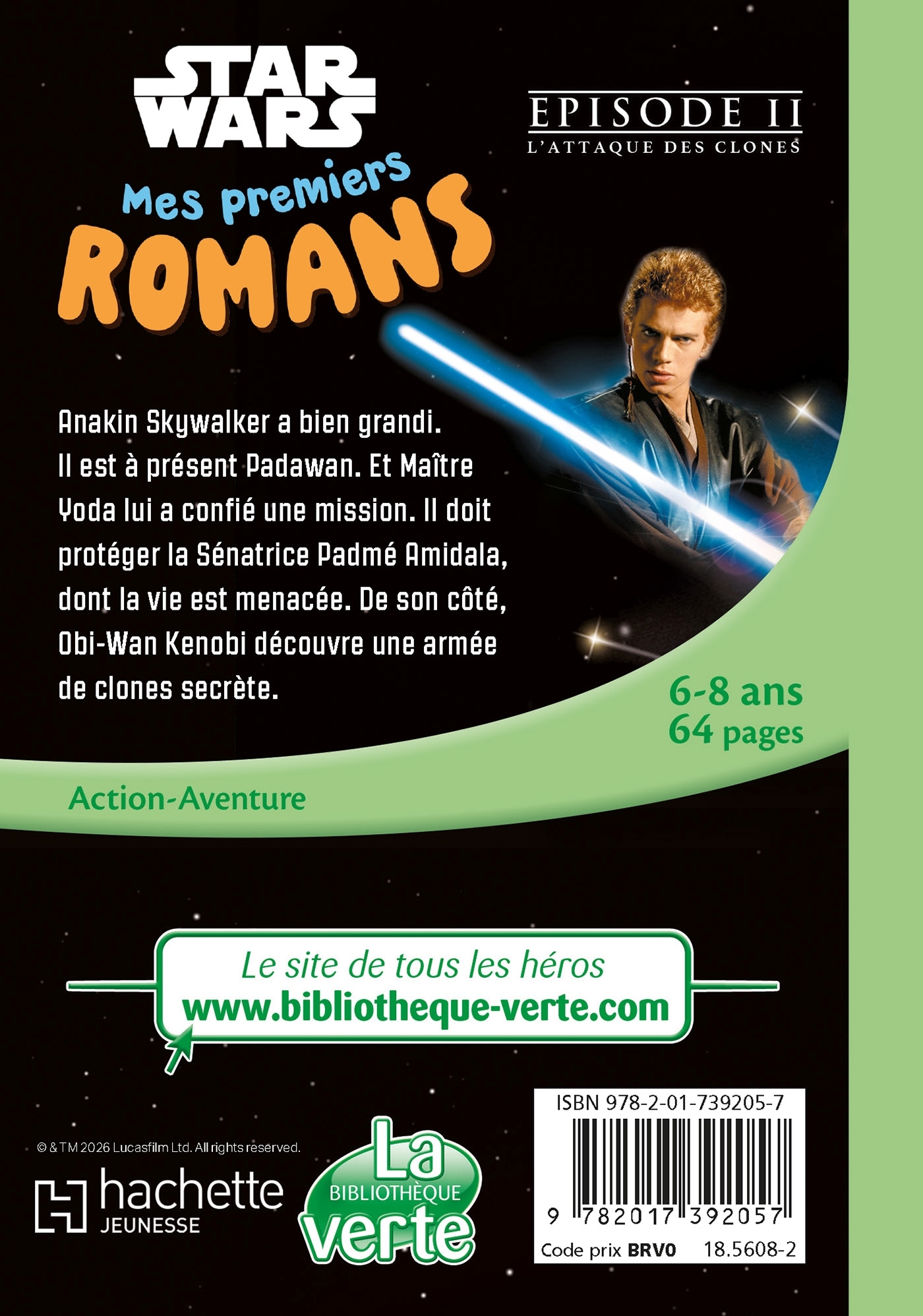 Mes premiers romans Star Wars, Tome 02 - L'attaque des clones -   - HACHETTE JEUN.