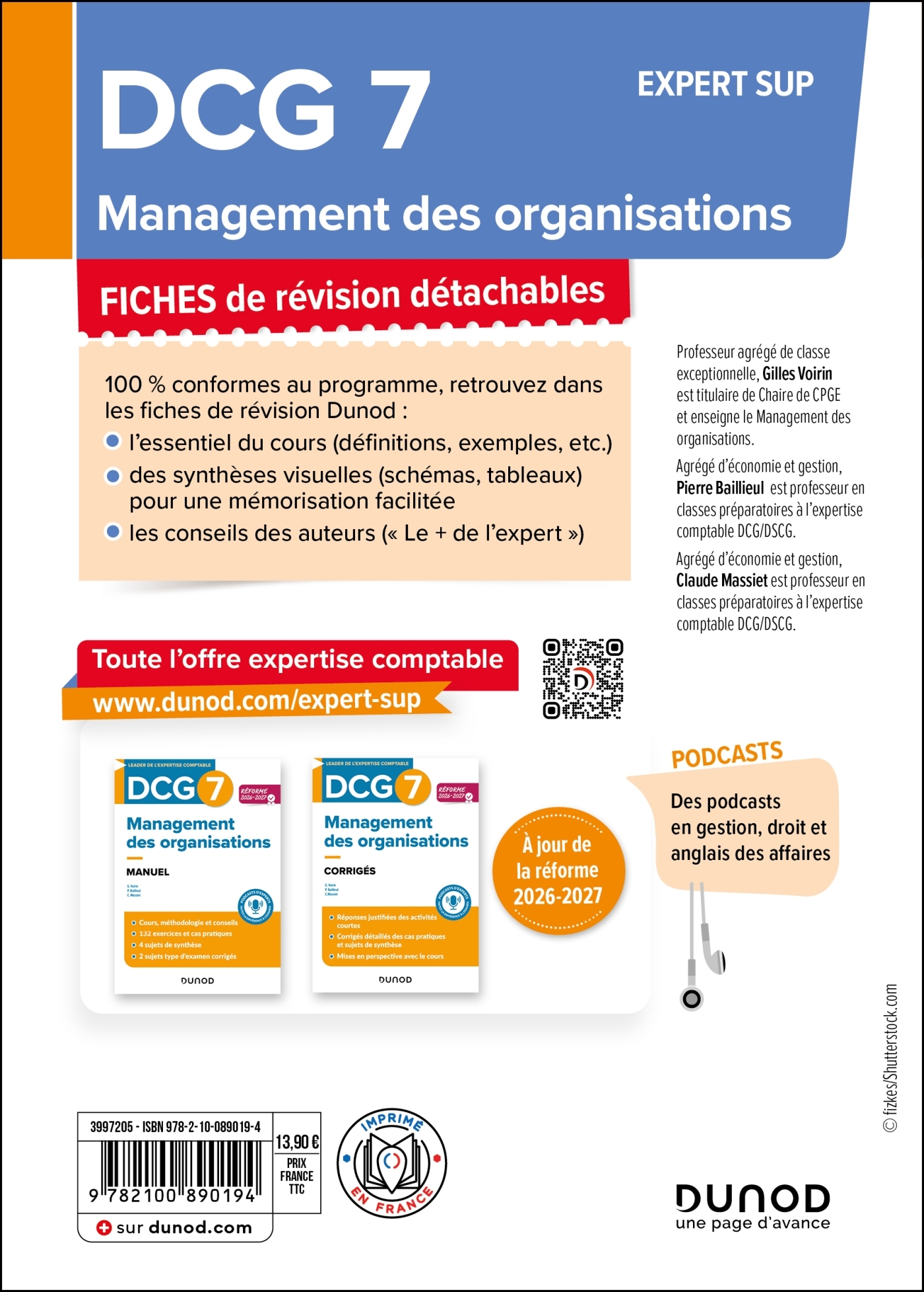 DCG 7 Management des organisations - Fiches de révision - Réforme 2026-2027 - Gilles Voirin, Pierre Baillieul, Claude Massiet - DUNOD