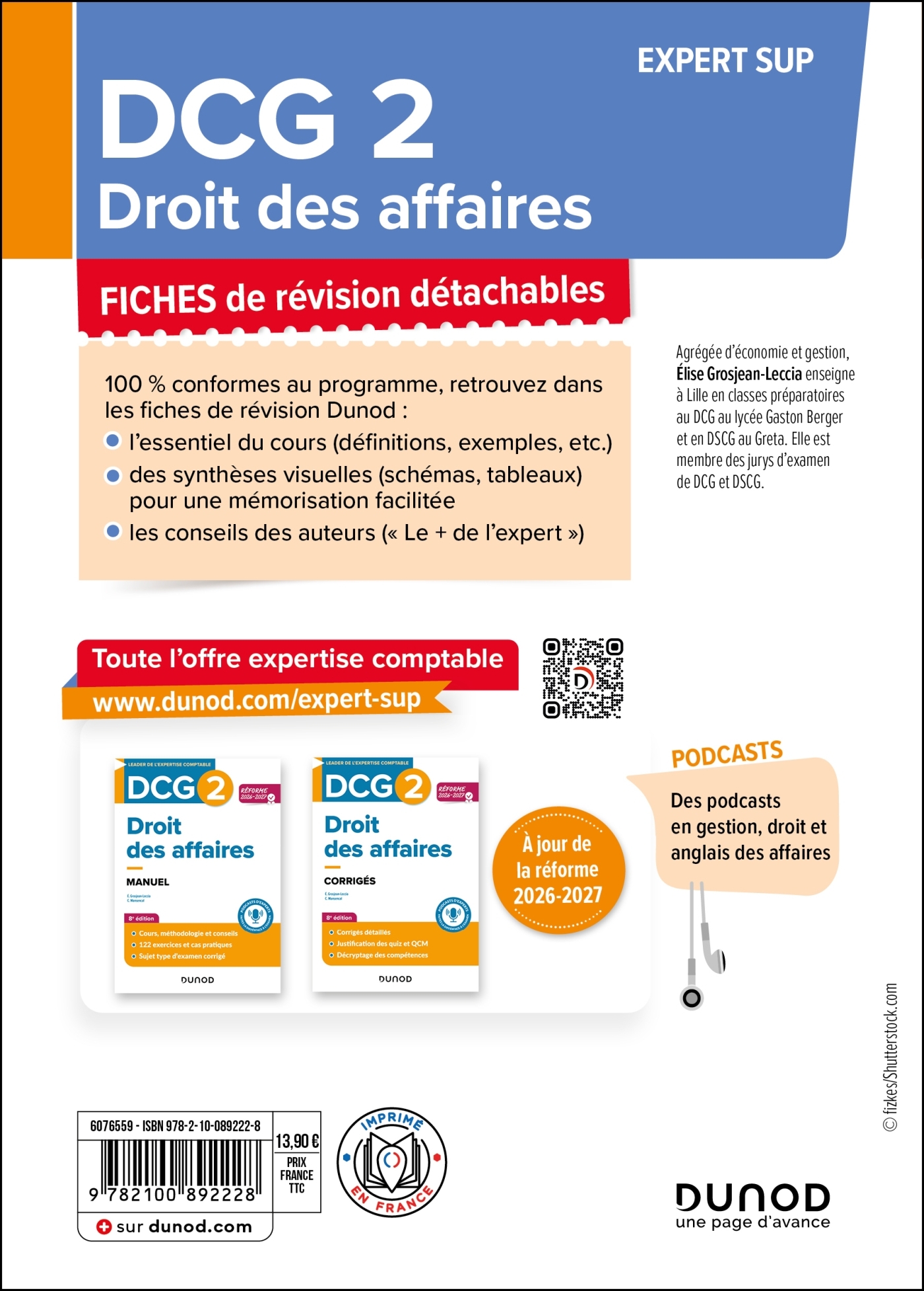DCG 2 - Droit des affaires - Fiches Réforme 2026-2027 - Elise Grosjean-Leccia - DUNOD