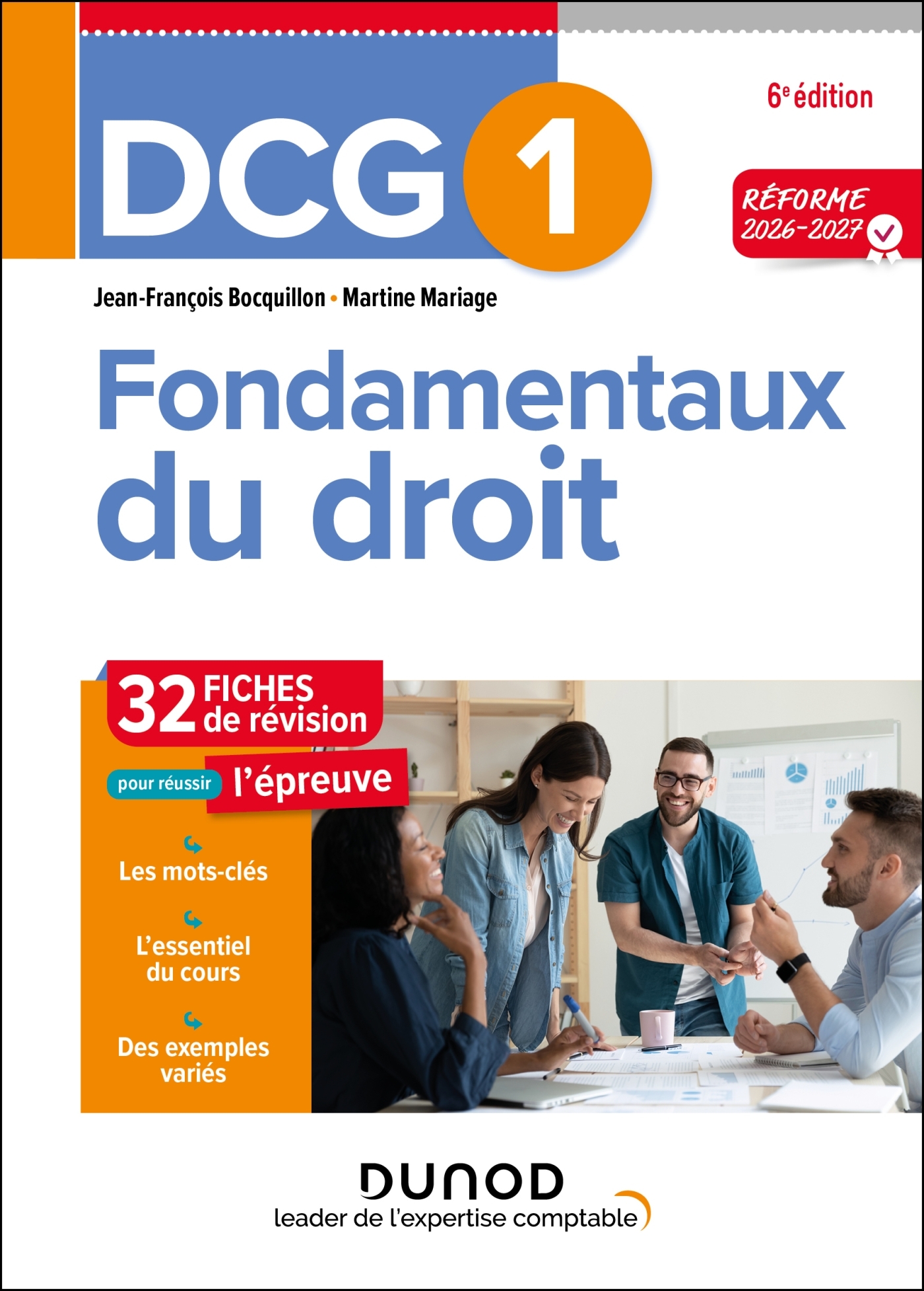 DCG 1 - Fondamentaux du droit - Fiches - Réforme 2026-2027 - Jean-François Bocquillon, Martine Mariage - DUNOD