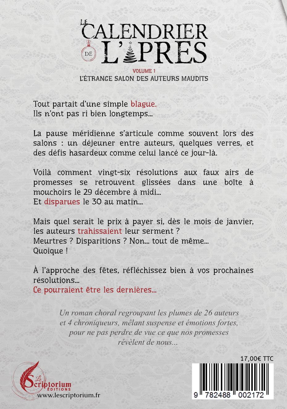 Le Calendrier de l'Après - Rose Mallai, Emmanuel GIAMPINO, Nathalie Lecigne, Vincent Villa, Nadège Baudoin, Cyril Carrère, Isabelle Villain, Morra Thorkael, Amélie de Lima, Céline Bréant, Fabio M Mitchelli, Sebastien Jullian, Camille Colva, Stéphanie Cast
