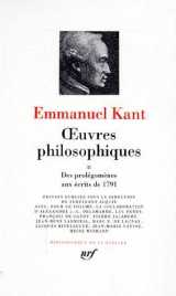 Oeuvres philosophiques tome 2  -  des prolegomenes aux ecrits de 1791