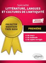 Specialite litterature, langues et cultures de l'antiquite : premiere  -  nouveaux programmes