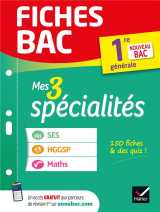 Fiches bac - mes 3 spécialités 1re générale : maths, ses, hggsp