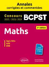 Maths bcpst - annales corrigées et commentées 2022-2023-2024
