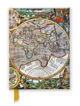 Pieter van den keere: antique map of the world (foiled journal)