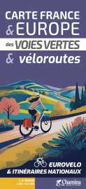 Carte france et europe des voies vertes et veloroutes