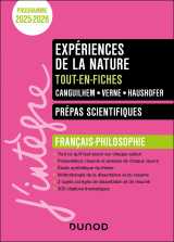 Expériences de la nature - tout-en-fiches - prépas scientifiques français-philosophie - 2025-2026