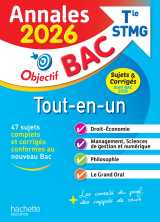 Annales objectif bac 2026 - bac stmg tout-en-un - sujets et corrigés
