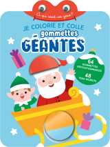Je colorie et colle gommettes géantes : père noël et lutin - à qui sont ces yeux ?