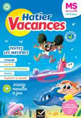 Cahier de vacances 2026 - hatier vacances - de la ms vers la gs 4/5 ans