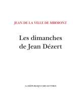 Les dimanches de jean dézert