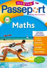 Passeport - maths - de la 5e à la 4e - cahier de vacances 2025