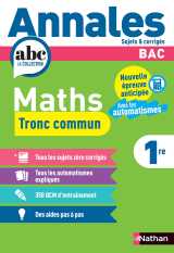Annales bac maths 1re - tronc commun
