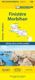 Carte départementale finistère, morbihan