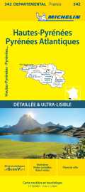 Carte départementale hautes-pyrénées, pyrénées atlantiques