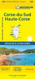 Carte départementale corse-du-sud, haute-corse